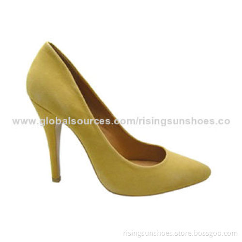 Women's High-heeled Dress Shoe, Suede Upper with Pointed Toe Design Office Shoes, Simple but Elegant